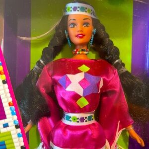 Vintage 1995 Barbie Dolls of the World Native American NIB